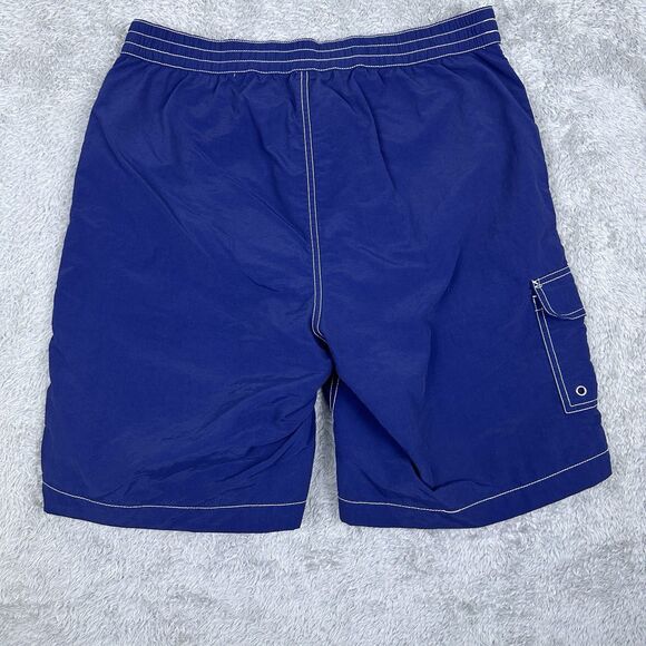 Polo Ralph Lauren Mens Swim Trunks Navy Red Drawstring Lined Shorts Size M Beach - Picture 2 of 12
